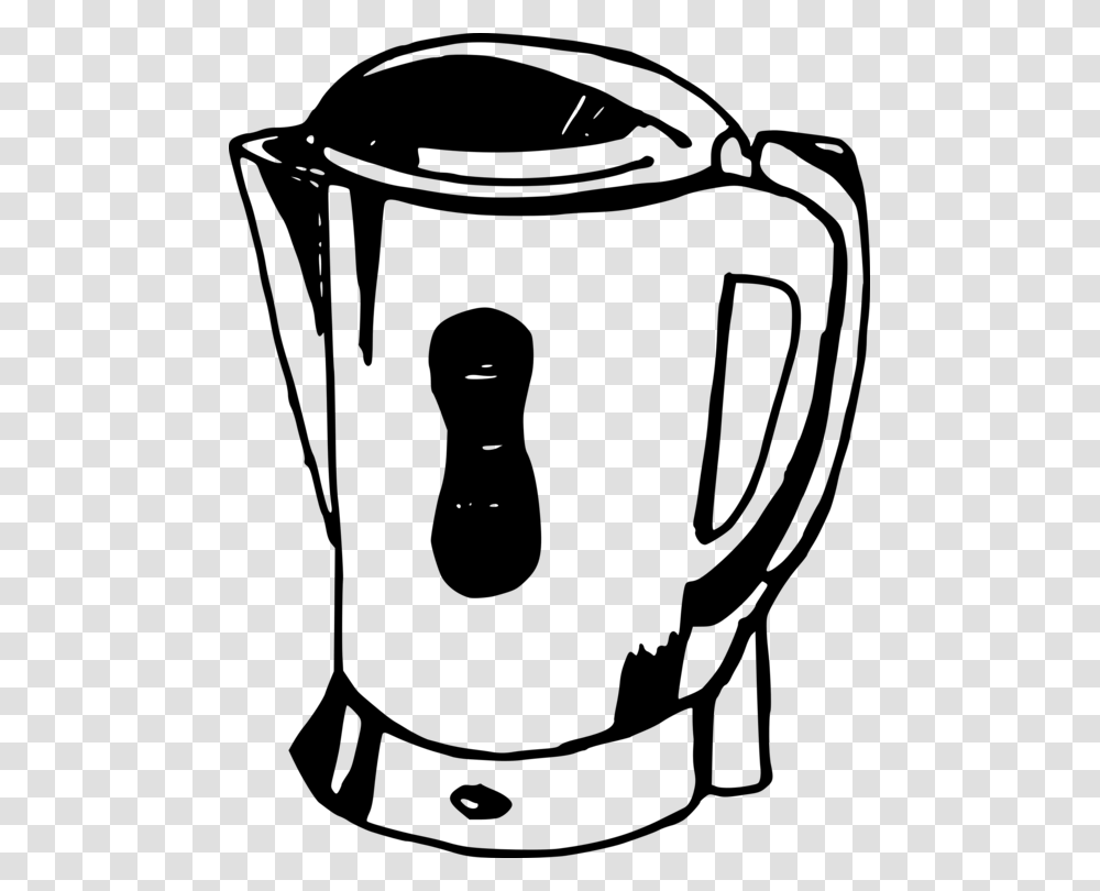 Black And White Electric Kettle Teapot Kitchen, Gray, World Of Warcraft Transparent Png