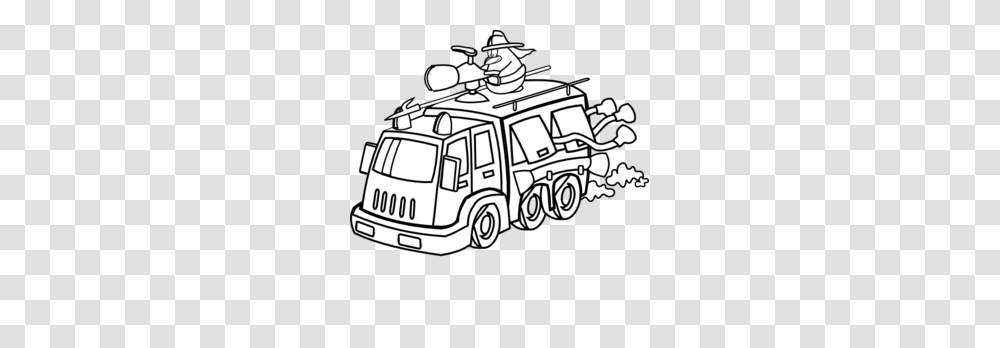 Black And White Fire House Clipart, Vehicle, Transportation, Van, Ambulance Transparent Png