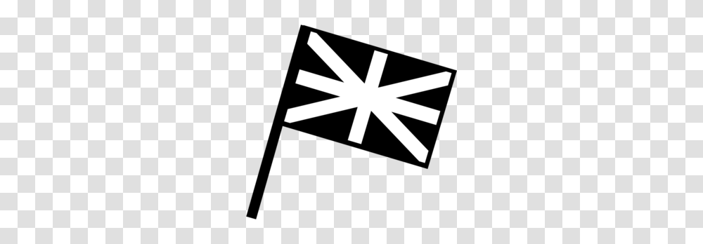 Black And White Flag Of Great Britain Clip Art, Cross, Snowflake, Emblem Transparent Png