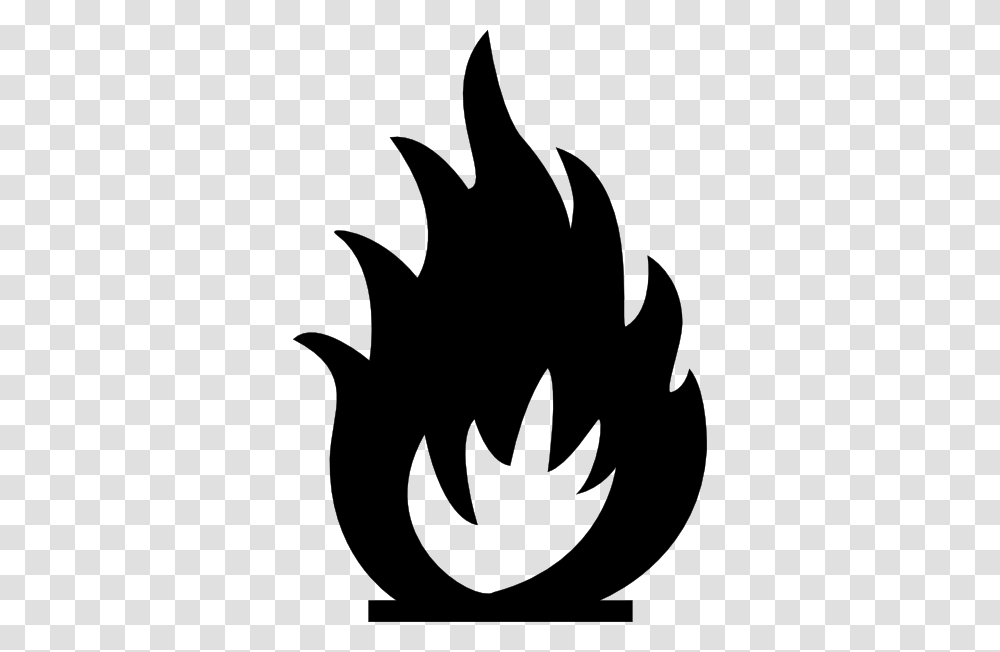 Black And White Flame Clipart, Leaf, Plant, Stencil Transparent Png