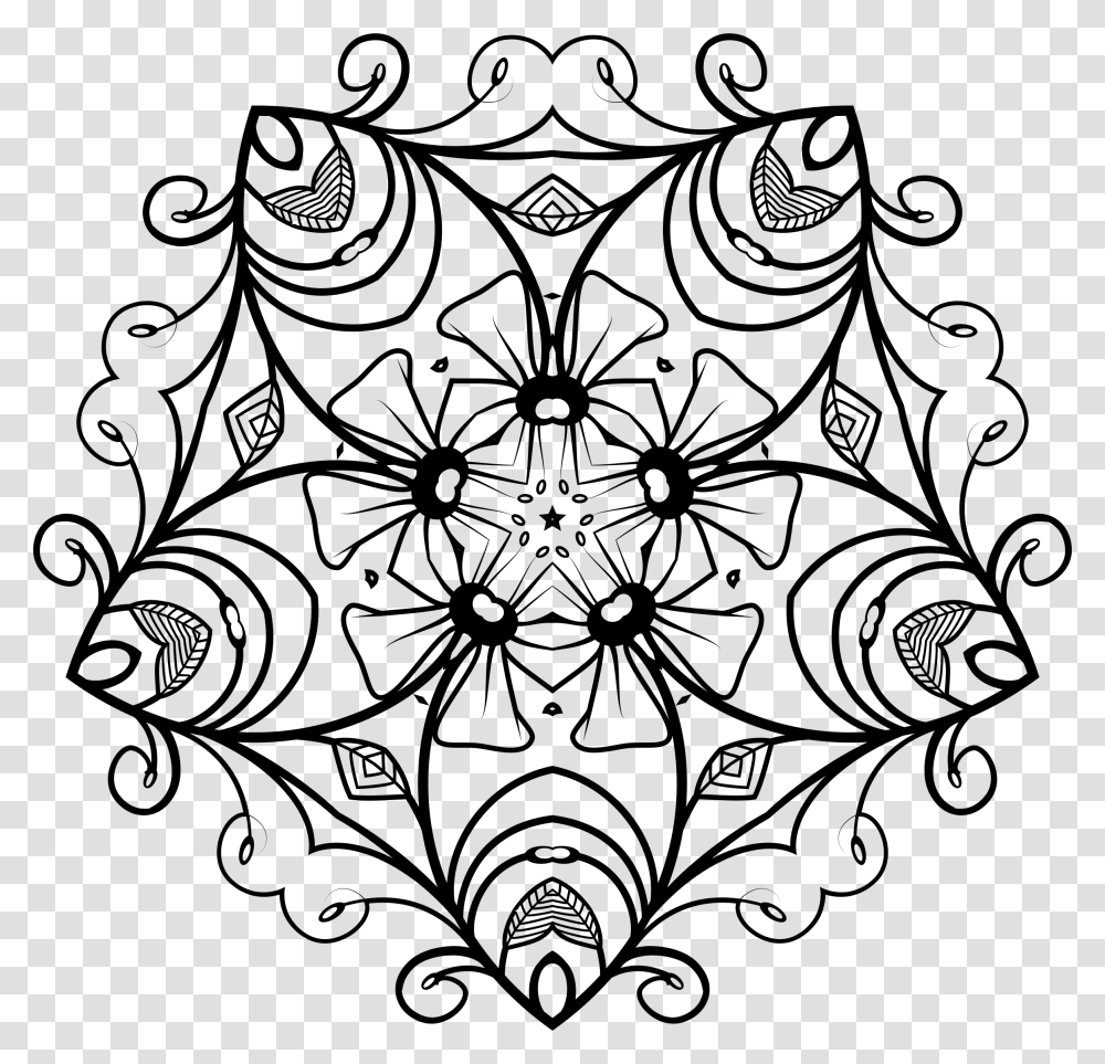 Black And White Floral Design Gallery Images, Gray, World Of Warcraft Transparent Png