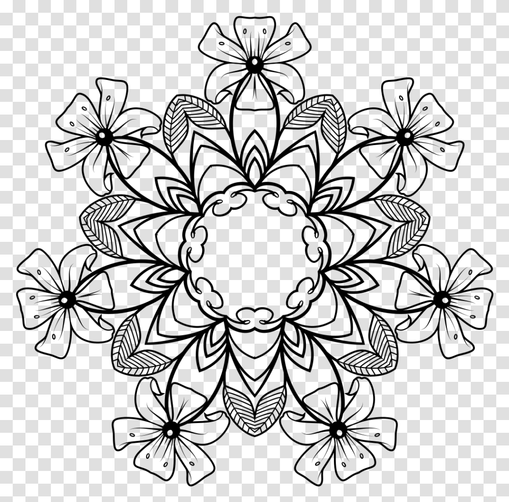 Black And White Floral Design Shadow Drawing Beautiful Flowers, Gray, World Of Warcraft Transparent Png