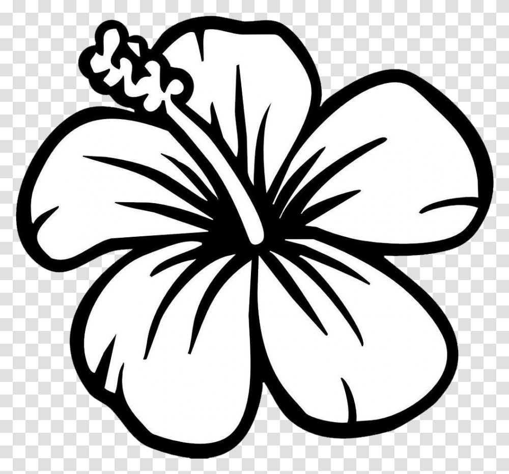 Black And White Flower Clipart Hibiscus Flower Coloring Page ...