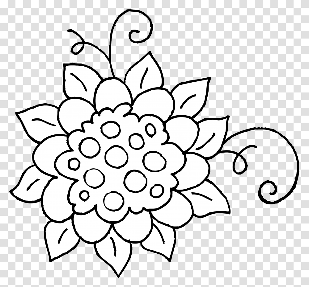 Black And White Flower Drawing Clip Art Drawings Of Spring Flower Clipart Black And White, Floral Design, Pattern, Graphics Transparent Png
