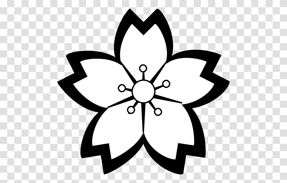 Black And White Flowers Clipart Gallery Images, Stencil, Star Symbol, Jewelry Transparent Png