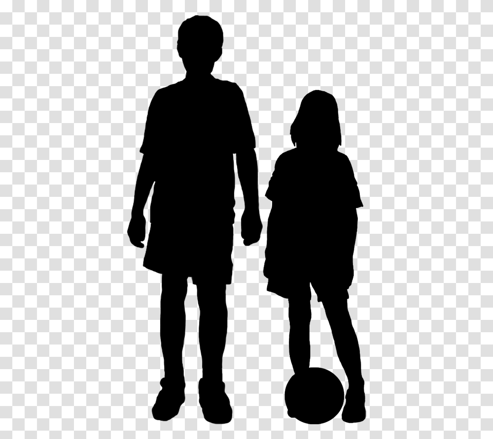 Black And White For Kids Boy And Girl Silhouette Clipart, Gray, World Of Warcraft Transparent Png