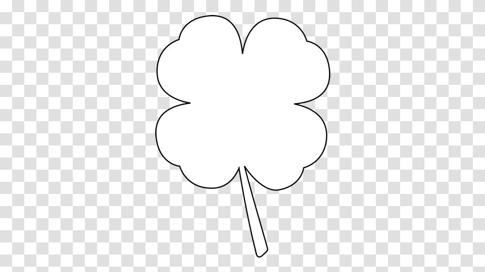 Black And White Four Leaf Clover Clip Ar 501792 4 Leaf Clover White, Stencil, Silhouette, Balloon, Texture Transparent Png