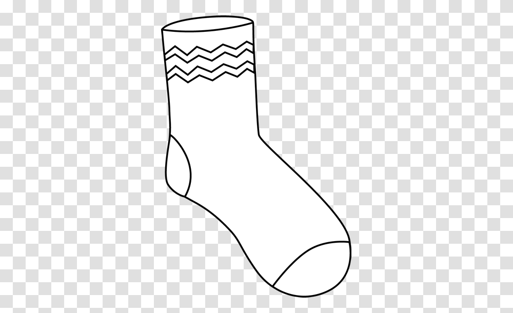Black And White Funky Sock, Apparel, Footwear, Shoe Transparent Png