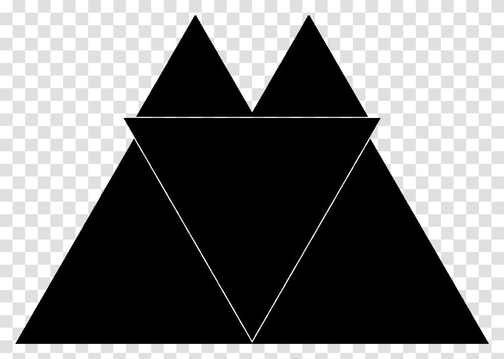 Black And White Geometric Mountains Hd Triangle, Gray, World Of Warcraft Transparent Png
