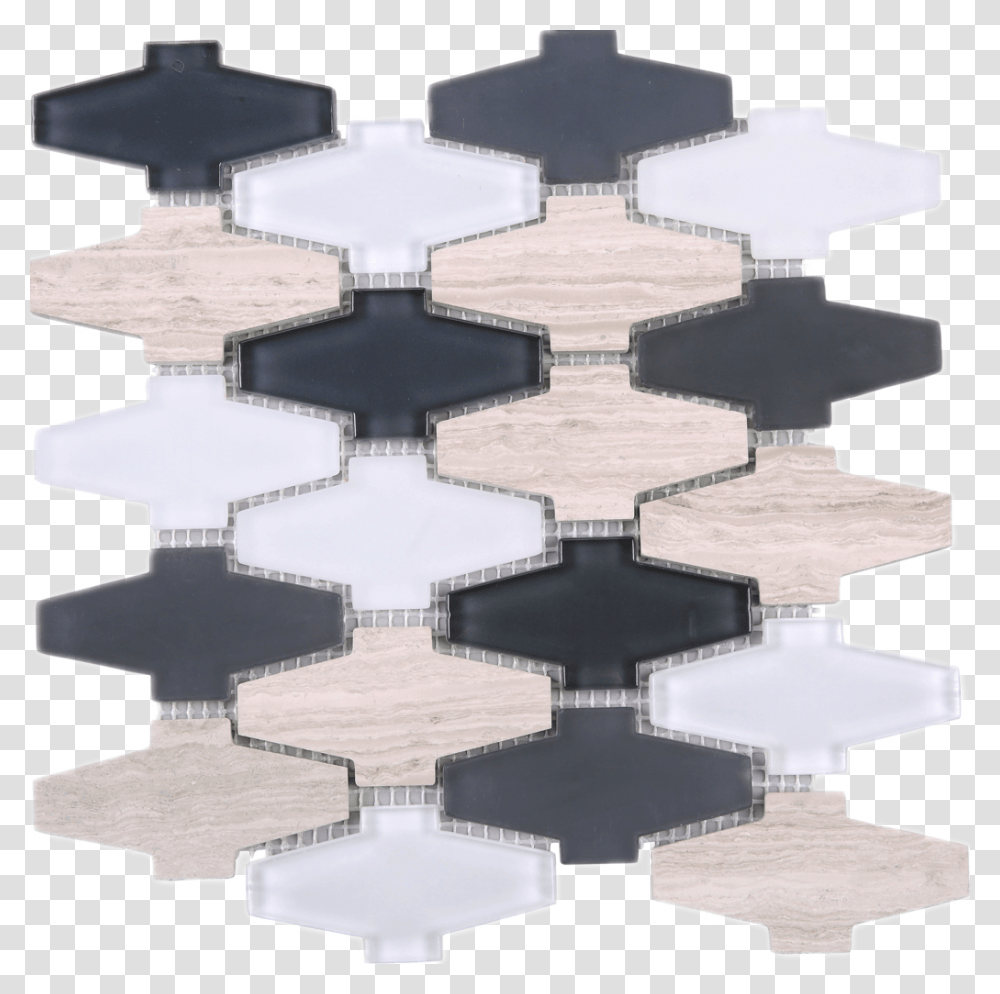 Black And White Glass And Beige Marble Crossroad Pattern Floor, Aluminium, Machine, Concrete, Plot Transparent Png