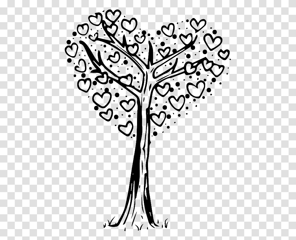 Black And White Hand Drawn Heart Shaped Love Vector Illustration, Cross, Spider Web Transparent Png