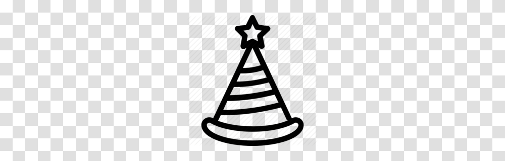 Black And White Hat Clipart, Triangle, Plant, Tree, Wedding Cake Transparent Png