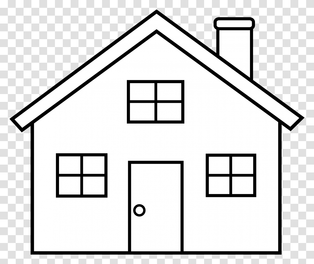 Black And White Haunted House Clipart Template, Housing, Building, Cottage, Neighborhood Transparent Png