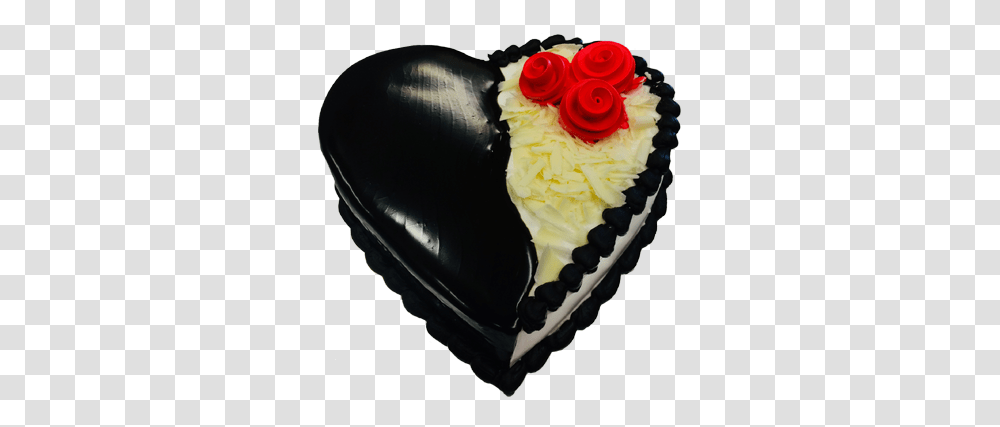 Black And White Heart Cake Black And White Heart Cake, Icing, Cream, Dessert, Food Transparent Png
