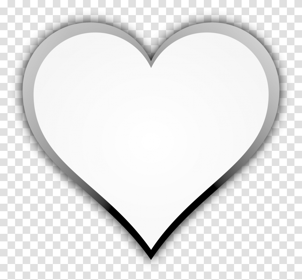 Black And White Heart Like Instagram White Heart, Cushion, Pillow, Lamp, Stencil Transparent Png