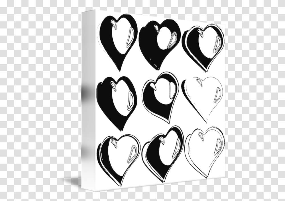 Black And White Hearts By Sw Photography Heart, Stencil, Text, Photo Booth, Glasses Transparent Png