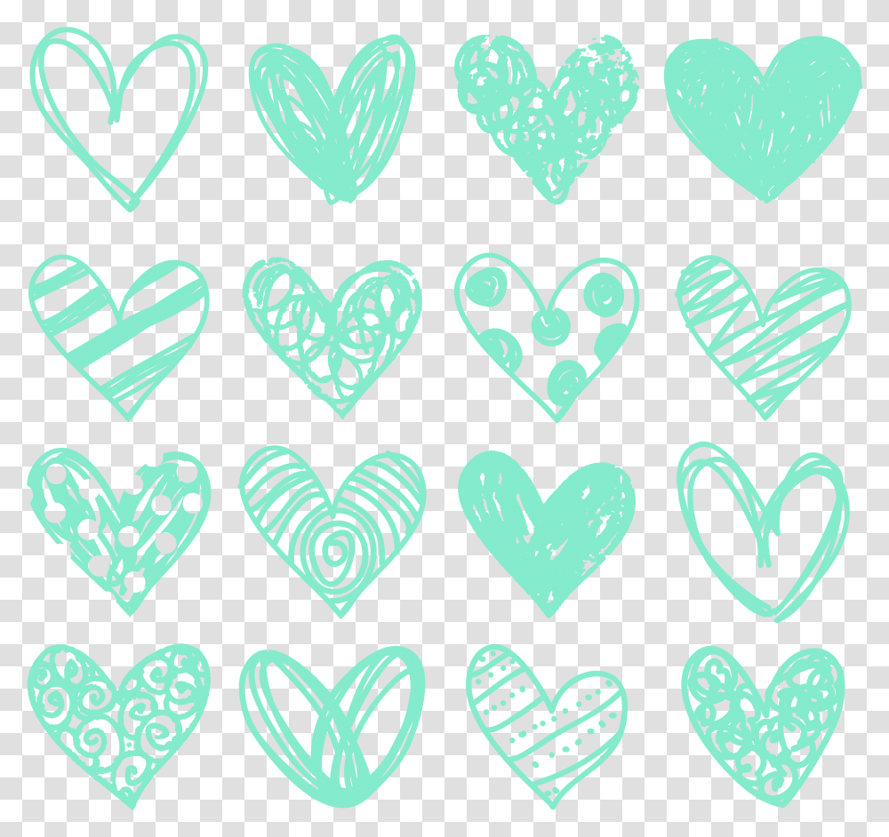 Black And White Hearts Clipart, Rug, Plectrum Transparent Png