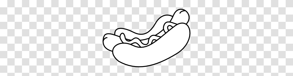 Black And White Hot Dog Clipart, Animal, Apparel, Reptile Transparent Png