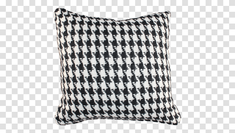 Black And White Houndstooth Pillow, Cushion, Rug Transparent Png