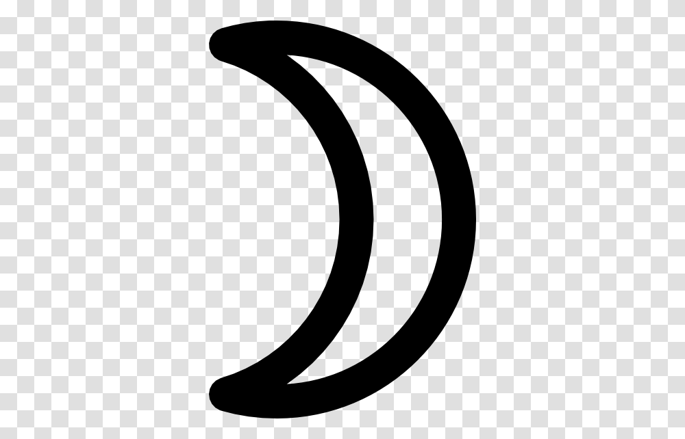 Black And White Image Of Moon Moon Symbol Crescent Clip Art, Oval, Number, Bowl Transparent Png