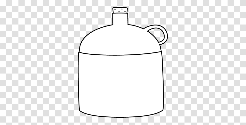 Black And White Jug Clip Art, Lamp, Cylinder, Pot, Kettle Transparent Png