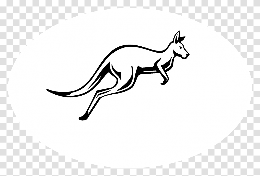 Black And White Kangaroo Logo Logodix Black Kangaroo Logo, Mammal, Animal, Wallaby Transparent Png