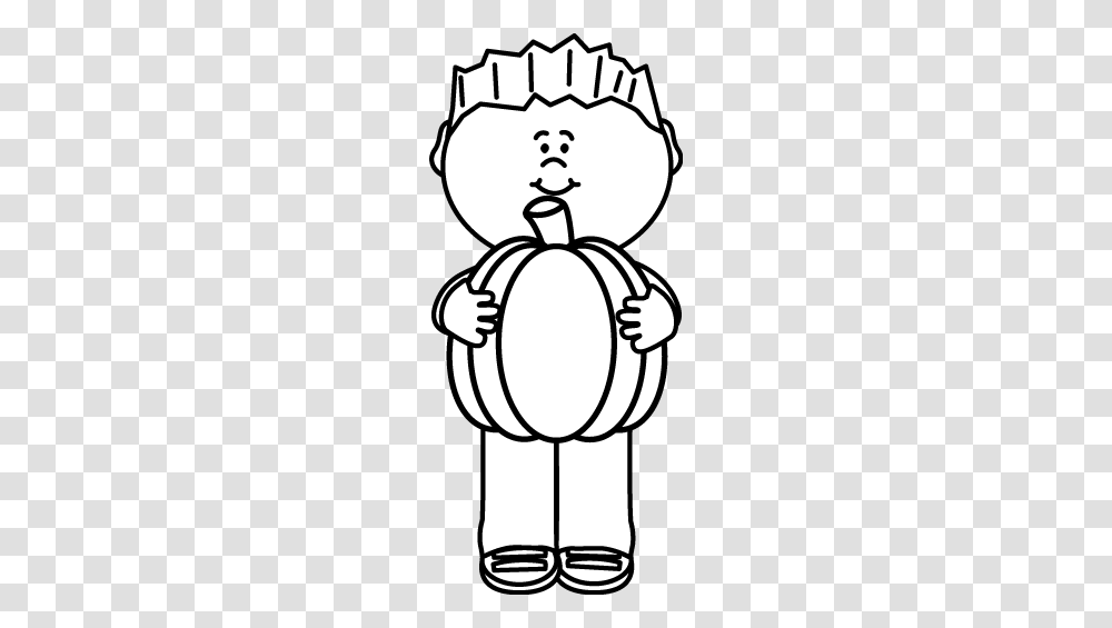 Black And White Kid Holding A Pumpkin Para Pintar, Drum, Percussion, Musical Instrument, Stencil Transparent Png