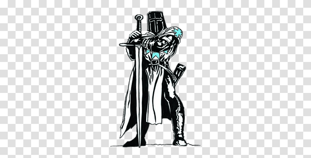 Black And White Knight, Apparel, Cross Transparent Png