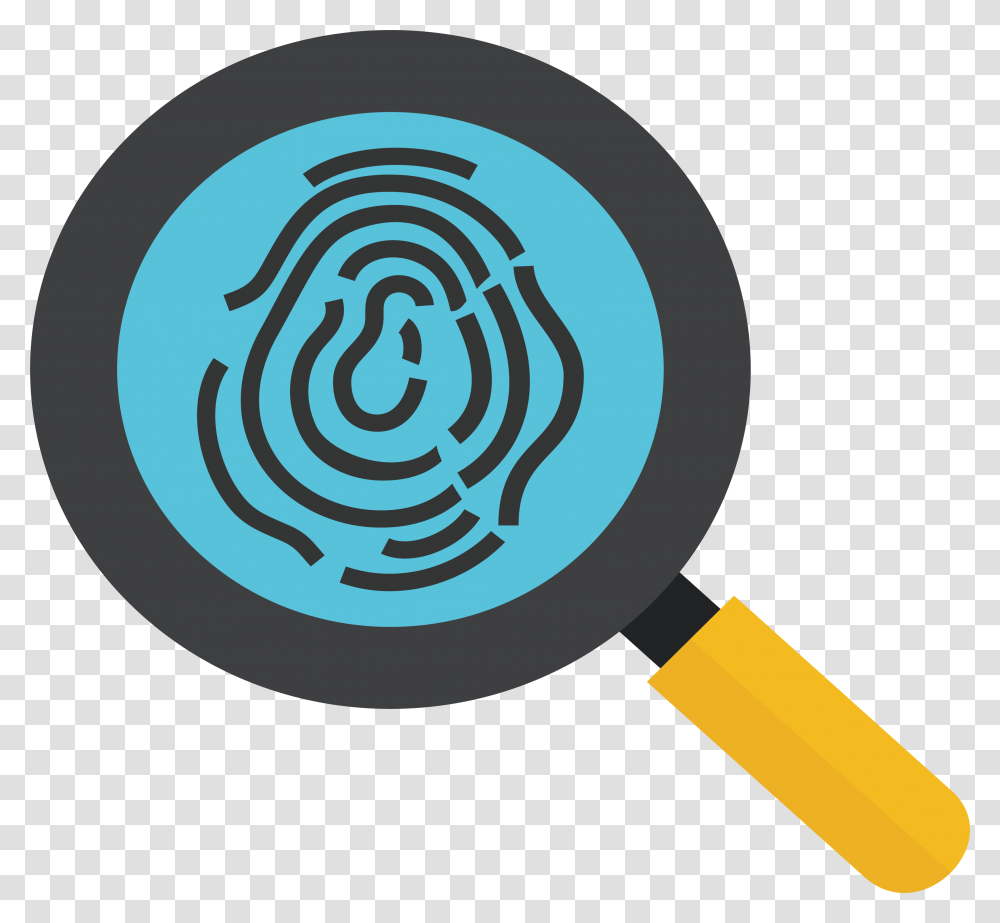 Black And White Library Icon Search Alignment Transprent Fingerprint Magnifying Glass Icon, Hammer, Tool, Rug Transparent Png
