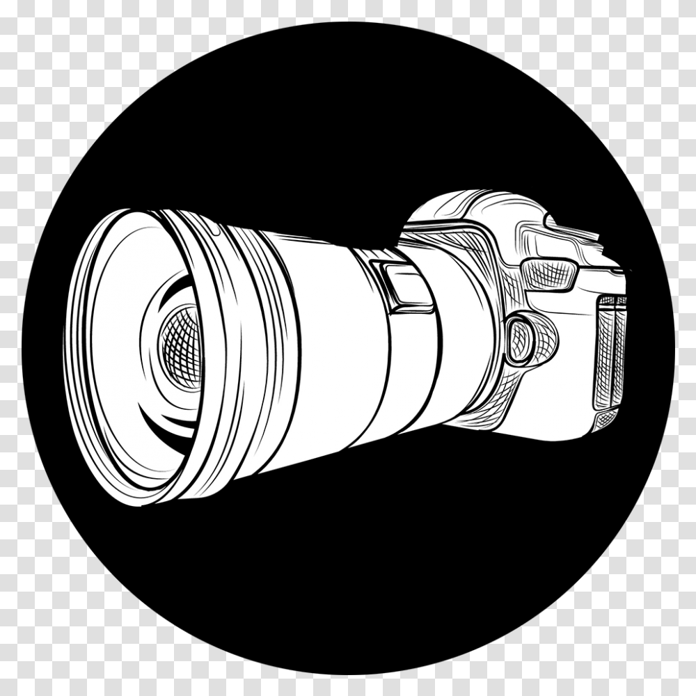 Black And White Logo Photographer Artwork Transprent Circle, Electronics, Camera, Power Drill, Tool Transparent Png