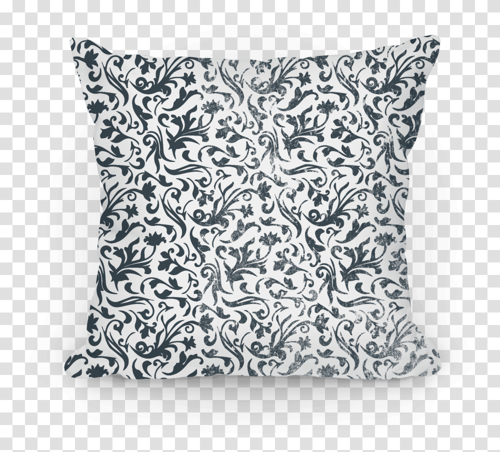 Black And White Medieval Flower Pattern Pillows Lookhuman Decorative, Cushion, Rug, Blouse, Clothing Transparent Png