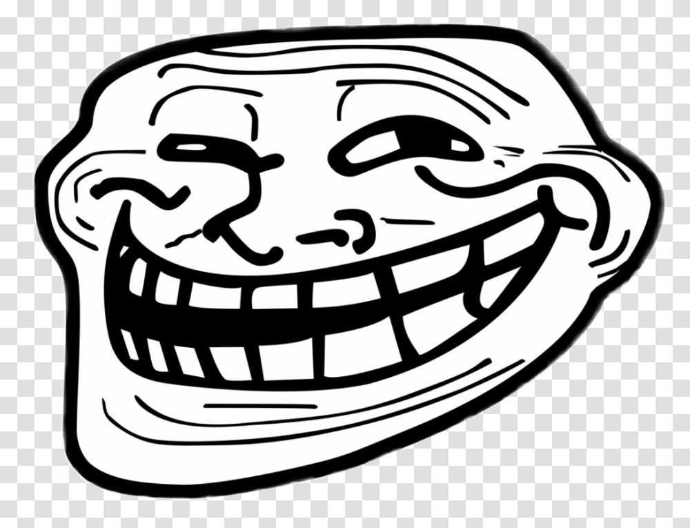 Black And White Memes Download Troll Face, Pillow, Cushion, Meal, Food Transparent Png