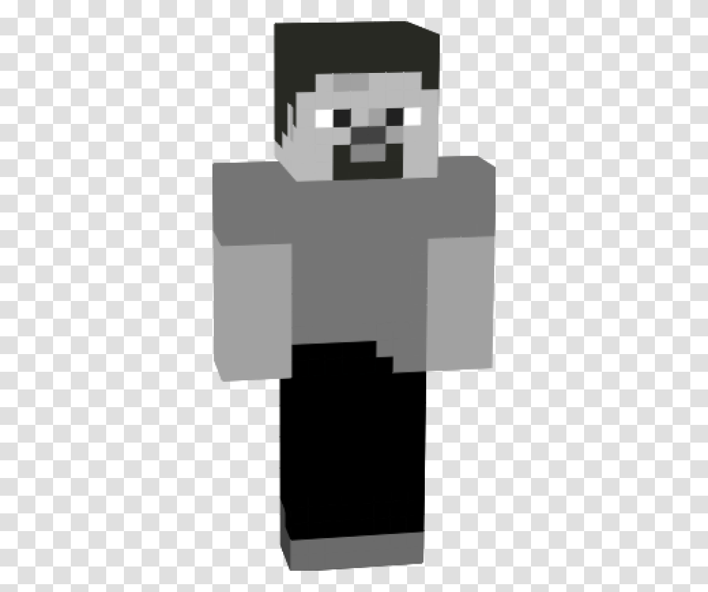 Black And White Minecraft Steve, Cross, Electronics Transparent Png