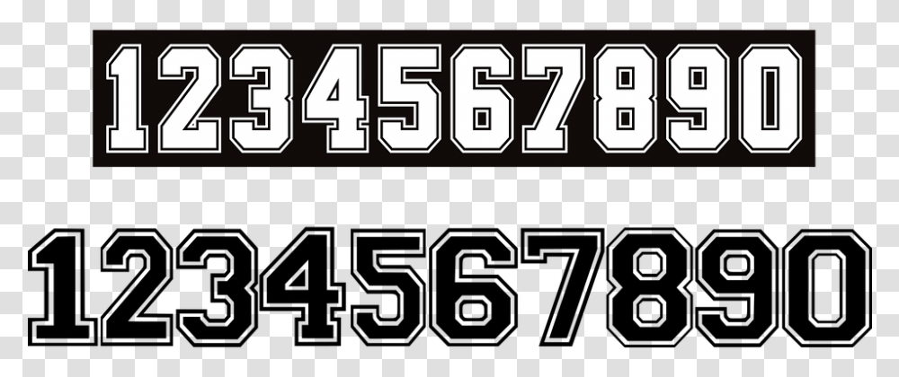 Black And White Numbers Clipart, Word, Alphabet Transparent Png
