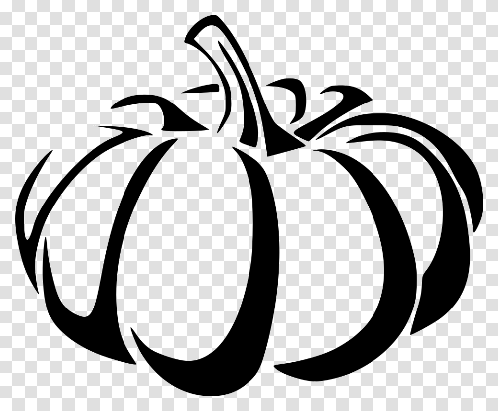 Black And White October Images, Plant, Food, Stencil, Pumpkin Transparent Png