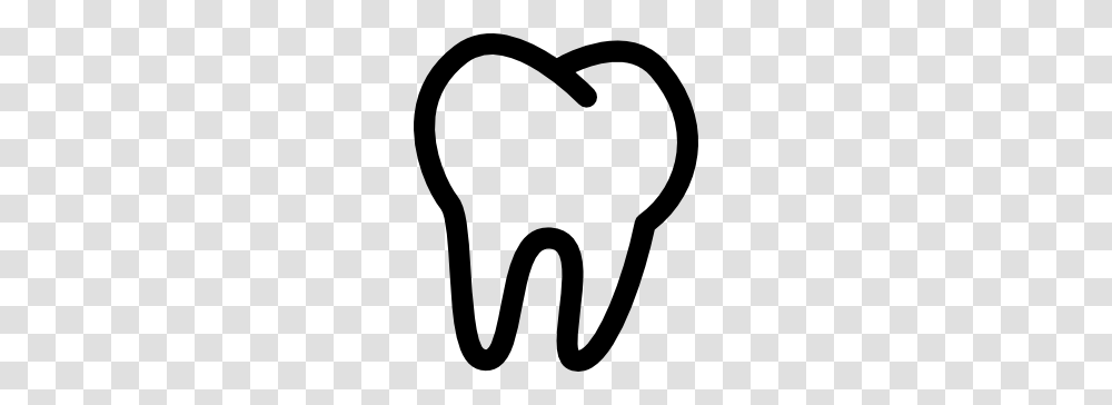 Black And White Outline Tooth, Light, Stencil, Lightbulb Transparent Png
