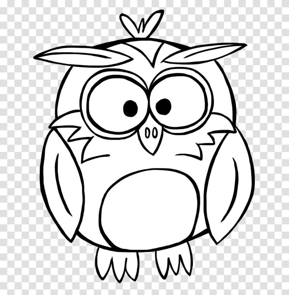 Black And White Owl, Doodle, Drawing, Stencil Transparent Png