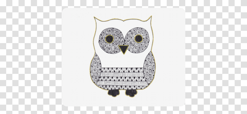 Black And White Owl Rectangle Mousepad Owl, Doodle, Drawing, Purse Transparent Png