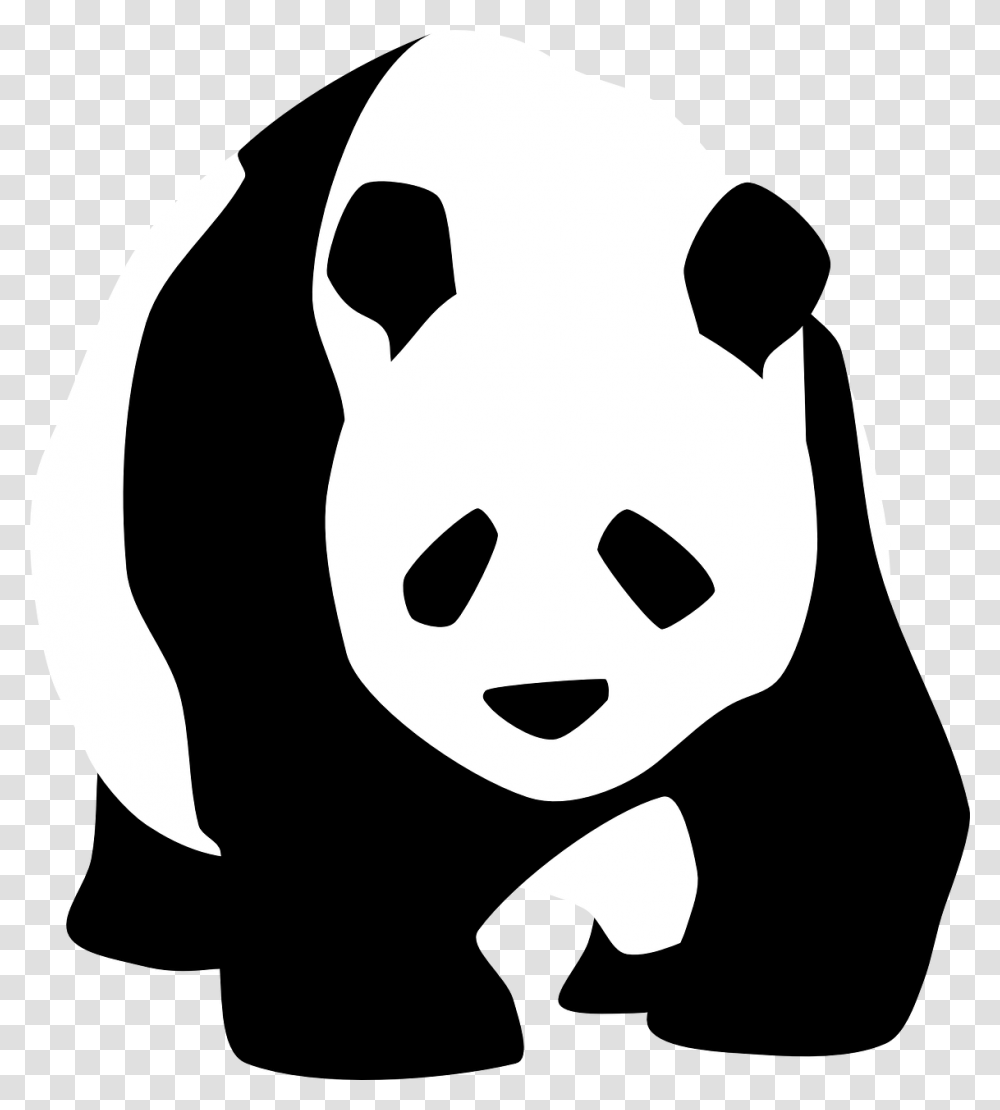 Black And White Panda Clipart, Stencil, Person, Human Transparent Png