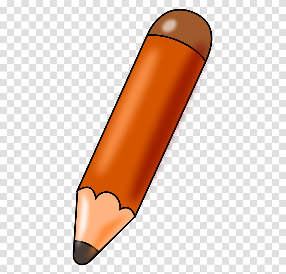 Black And White Pencil Clip Art Clipart Clipart Orange Pencil, Mobile Phone, Electronics, Cell Phone Transparent Png