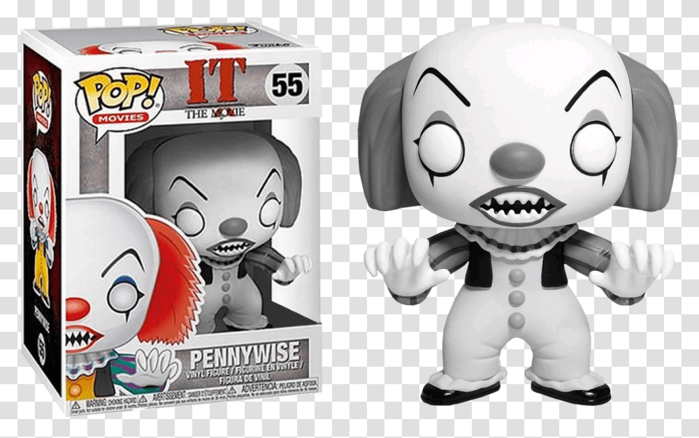 Black And White Pennywise Pop, Toy, Robot, Performer Transparent Png