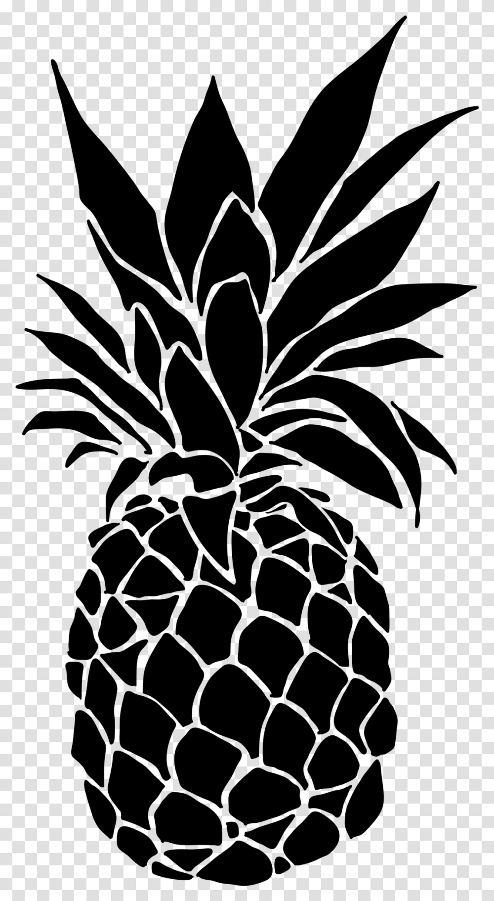 Black And White Pineapple Painting Ideas Black And White, Gray, World Of Warcraft Transparent Png