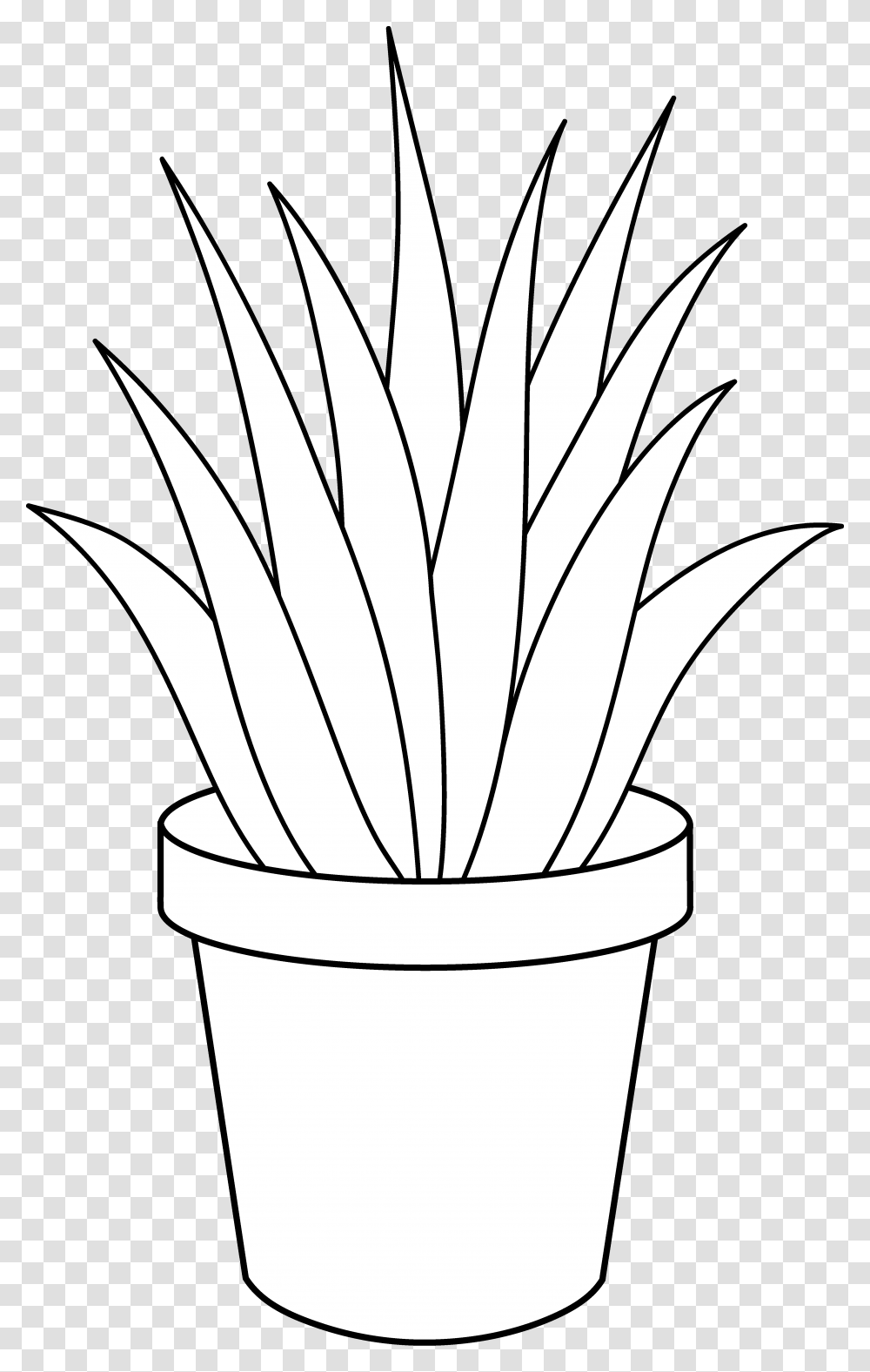 Black And White Plants House Plants Clipart Black And White, Lamp, Stencil, Grass Transparent Png