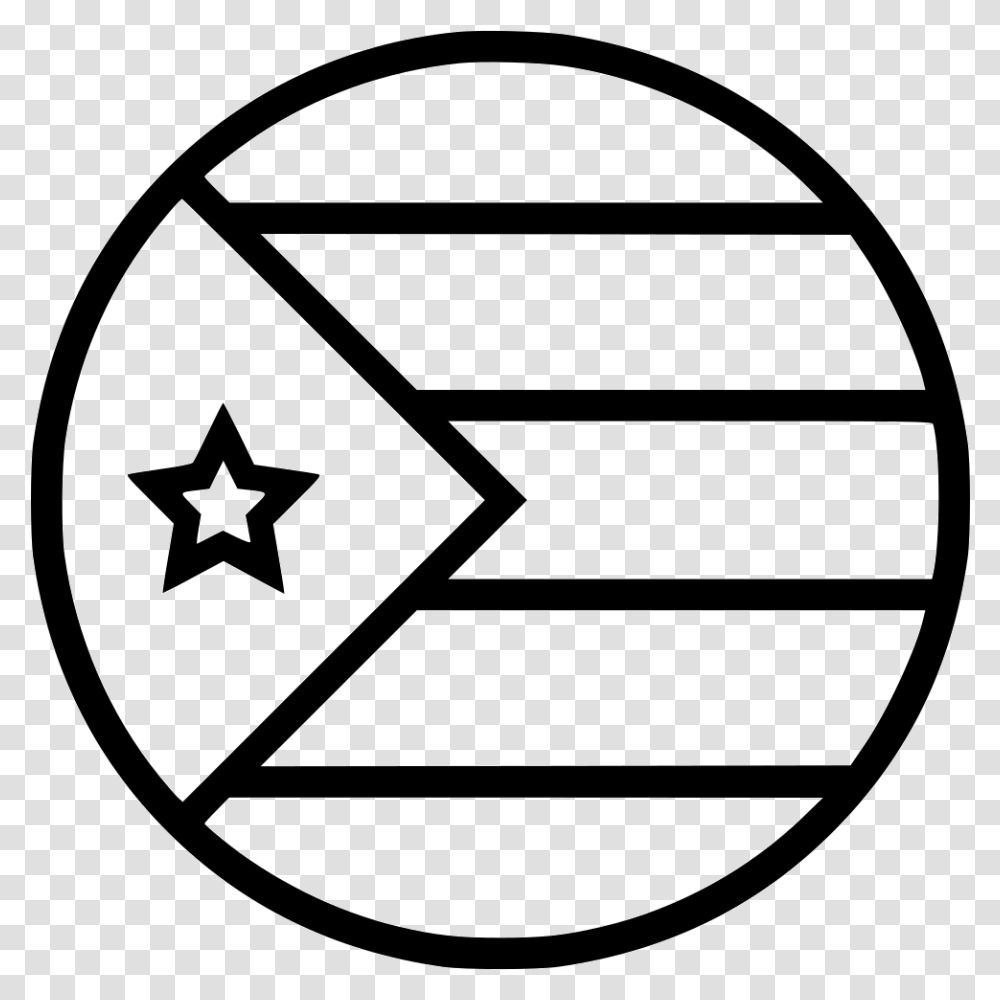 Black And White Puerto Rico Flag, First Aid, Star Symbol, Rug Transparent Png