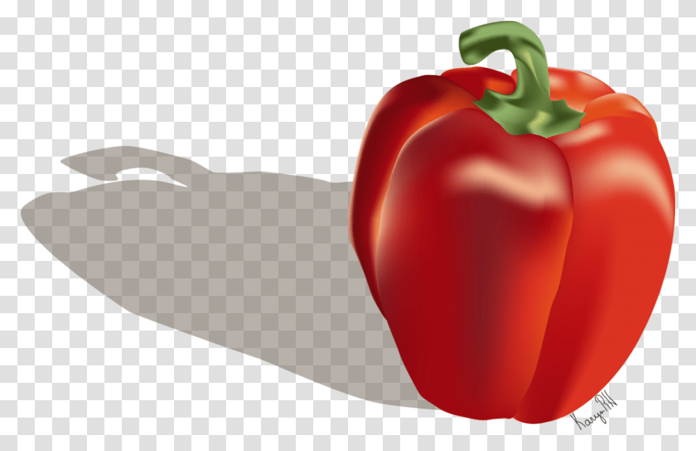 Black And White Red Bell Pepper Red Bell Pepper, Plant, Vegetable, Food, Balloon Transparent Png