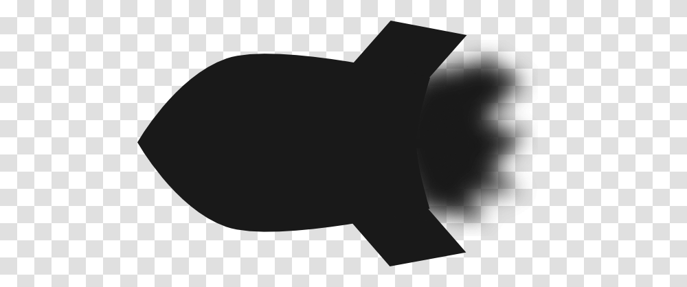Black And White Rocket Clip Art, Silhouette, Animal, Fish Transparent Png