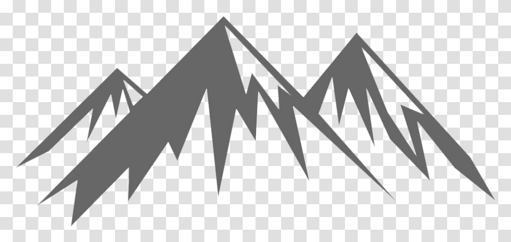 Black And White Rocky Mountain Clipart, Logo, Trademark, Triangle Transparent Png