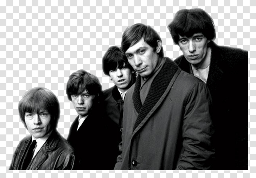 Black And White Rolling Stones, Person, Overcoat, Performer Transparent Png