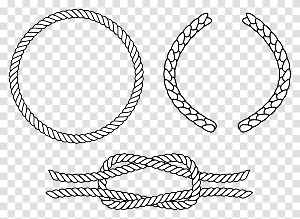 Black And White Rope Vector, Knot Transparent Png