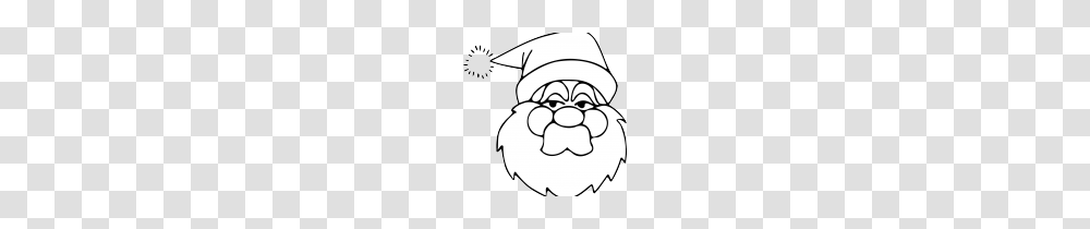 Black And White Santa New Santa Claus Drawing In Black And White, Doodle, Stencil, Chef Transparent Png